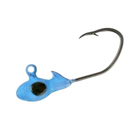 Junketing 0.062 oz Crappiepro Blue Sickle Jig Head, 10PK JU2975614